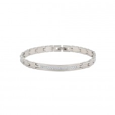 Eleganta rokassprādze ar caurspīdīgu cirkonu